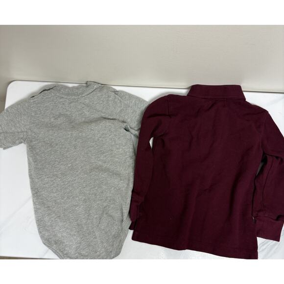 Carhartt 24M Farm Raised Bodysuit & Polo Ralph Lauren 2T Maroon Shirt Bundle - Picture 2 of 7